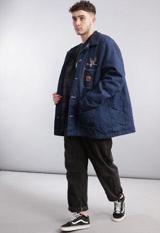VINTAGE BIG BEN BY WRANGLER DENIM CHORE JACKET X400