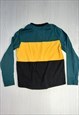 00'S RUGBY STYLE SHIRT TEAL YELLOW COLOURBLOCK