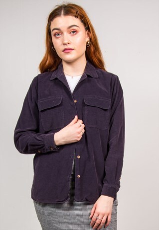 VINTAGE 90'S PURPLE CORD SHIRT