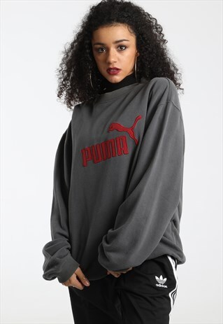 90S PUMA EMBROIDERED LOGO SWEATSHIRT