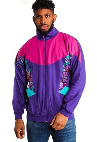 VINTAGE PATTERNED TRACK JACKET J2400