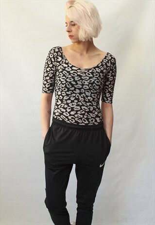VINTAGE 90' COOL AMAZING BLACK CHEETAH BODYSUIT