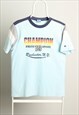Vintage Champion Crewneck Logo T-shirt Blue