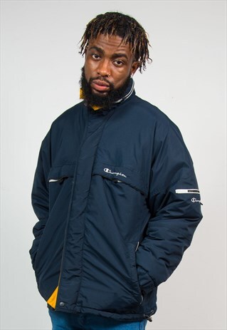 CHAMPION 90'S NAVY BLUE PADDED JACKET COAT