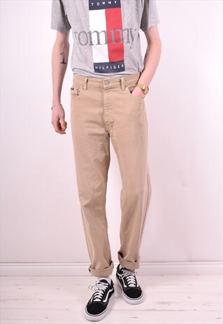 CALVIN KLEIN MENS VINTAGE JEANS W31 L30 BEIGE 90'S