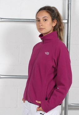 Vintage The North Face Fleece in Purple with Logo Small