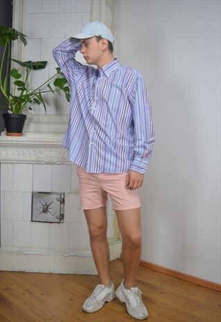 VINTAGE STRIPED MULTICOLOUR FESTIVAL SHIRT