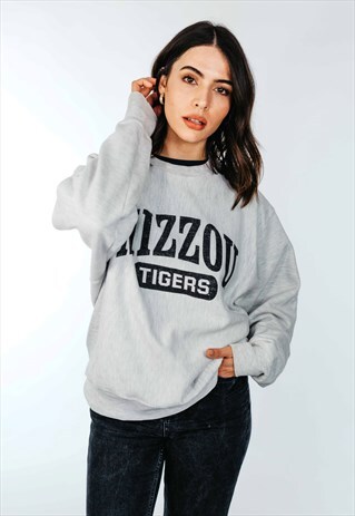 HEATHER GREY CHAMPION CREW NECK SWEATSHIRT