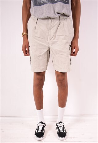 COLUMBIA MENS VINTAGE CARGO SHORTS W36 GREY 90S