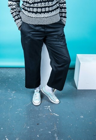 VINTAGE DOCKERS HIGH-WAISTED TROUSER IN BLACK