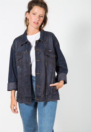 VINTAGE 80S CLASSIC WRANGLER BASIC DENIM JACKET / S0200