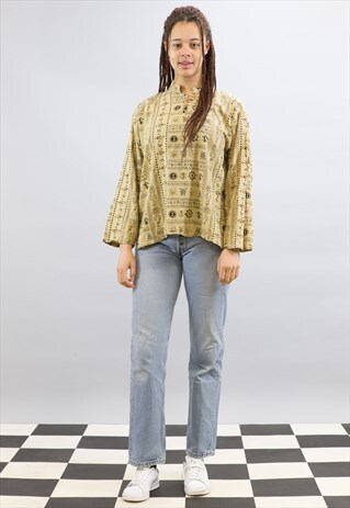 VINTAGE SUN SIGNS TUNIC BLOUSE