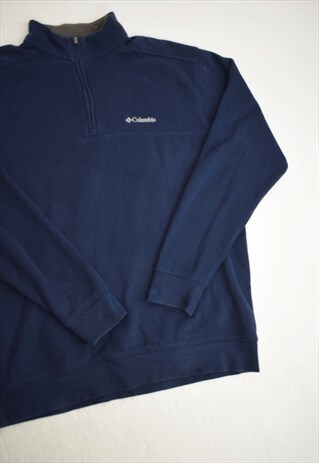 Vintage 90s Columbia Navy 3/4 Zip Sweatshirt | The East End Thrift ...