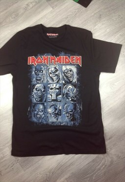 Graphic Print Iron Maiden Band Tshirt Tour Tshirt  
