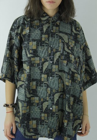 90'S STYLE SHIRT BLACK GREEN