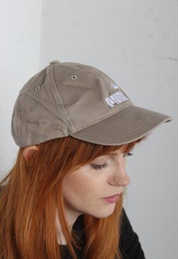 Vintage Puma Baseball Cap Hat Brown