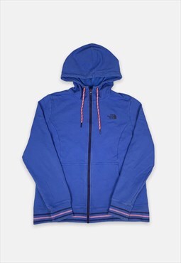 Vintage The North Face blue embroidered zip hoodie