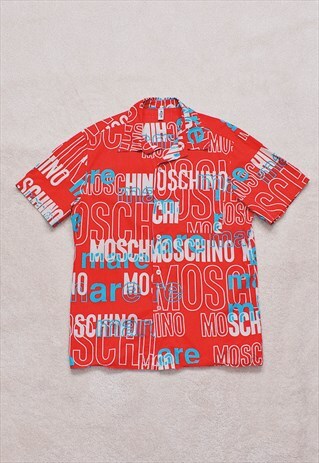 VINTAGE MOSCHINO MARE PRINT SHIRT
