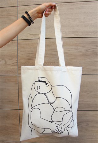 PICASSO MARIE-THERESE HAND PAINTED TOTE BAG