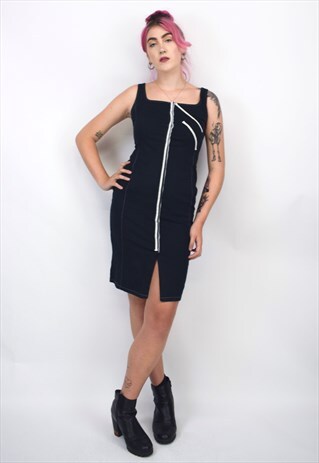 VINTAGE 80S BLACK BODYCON DRESS
