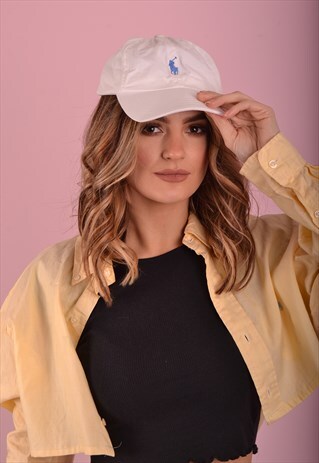 WHITE RALPH LAUREN CAP GRC486