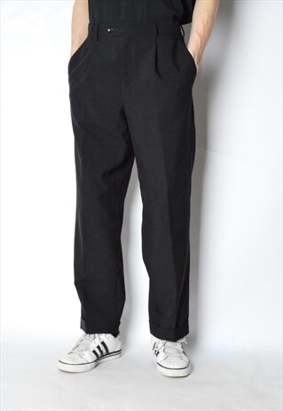 VINTAGE 90S BLACK MINIMALIST PANTS