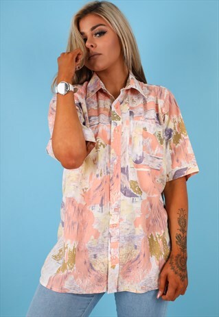 VINTAGE PATTERN SHIRT IN MULTI NS163