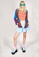 PATCHWORK HOODIE (L) VINTAGE Y2K RAZOR CUT INDIAN HIPPY BOHO