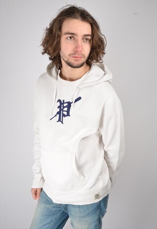 VINTAGE POLO RALPH LAUREN HOODIE IN WHITE