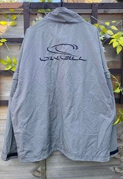 Vintage Oneill 1990s grey embroidered windbreaker XXL