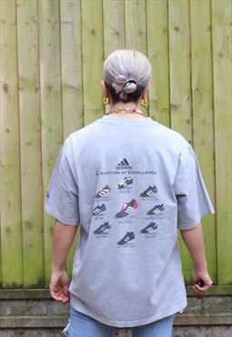 Vintage 2002 Adidas World Cup t shirt in grey