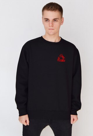 BLACK BUDDHA (RED) SWEATSHIRT