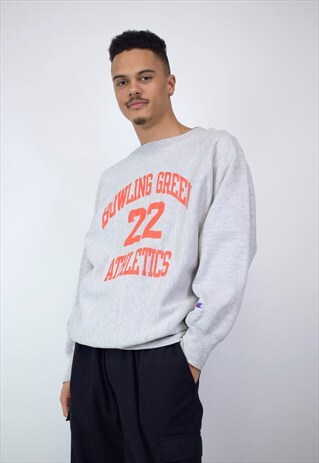 VINTAGE 90'S GREY BOWLING GREEN 22 ATHLETICS SWEATSHIRT