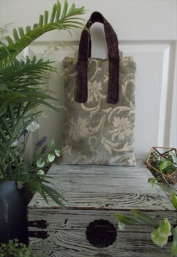 Olive Green Floral Velvet Damask Carpet tote/shopper bag