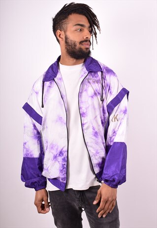 MENS VINTAGE TRACKSUIT TOP JACKET LARGE MULTI 90S