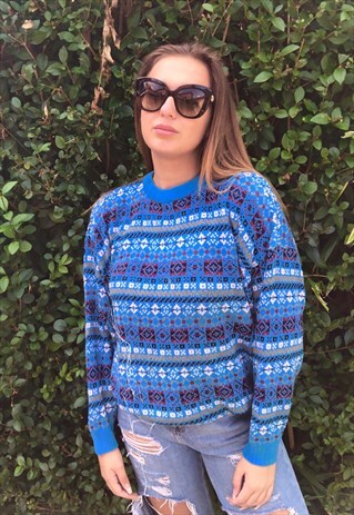 STUNNING VINTAGE PATTERN JUMPER - PETITE