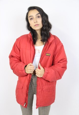 VINTAGE 90'S RED ZIP-UP SPORTS JACKET