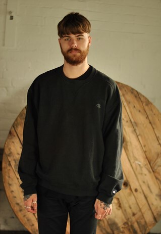 VINTAGE 90S CHAMPION SPELL OUT SWEATER