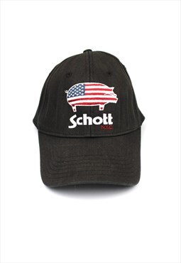 Schott NYC Faded Black Cap