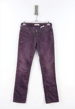 Levi's Corduroy Slim Fit Low Waist Trousers in Purple - 44