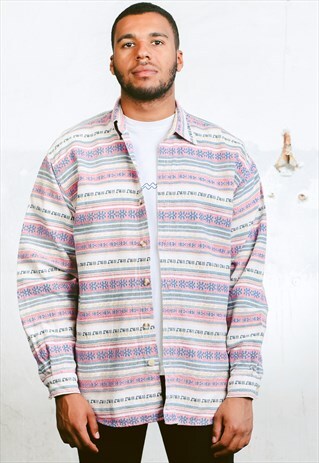 VINTAGE AZTEC PATTERN SHIRT