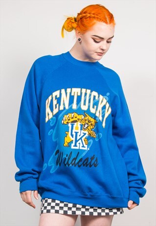 90'S COLLEGE KENTUCKYY WILDCATS BLUE SWEATSHIRT JUMPER
