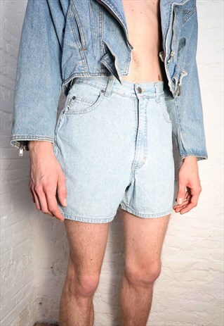 VINTAGE LIGHT DENIM SHORTS