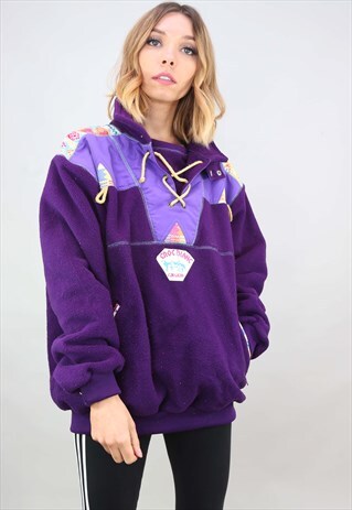 VINTAGE 90S OVERSIZED 1/4 ZIP FLEECE