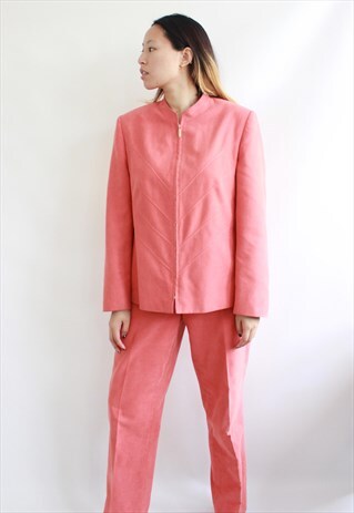 80S STYLE ORANGE TERRACOTTA VINTAGE SUIT