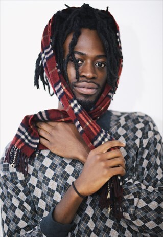 RARE BURBERRY NOVA CHECK PRINT WOOL SCARF