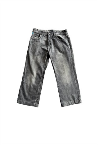 Mens Ecko unltd grey straight leg jeans W34 L26 blue denim