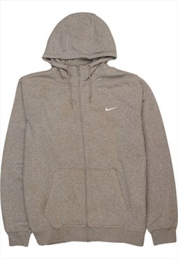 Vintage 90's Nike Hoodie Swoosh Full Zip Up Grey XXLarge