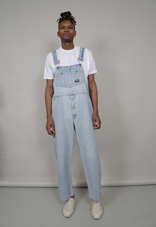 VINTAGE 90'S OSHKOSH LIGHT-WASH DUNGAREES