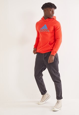 VINTAGE ADIDAS HOODIE ORANGE